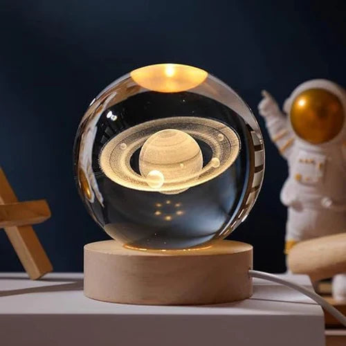3D crystal ball LED night light full product view
