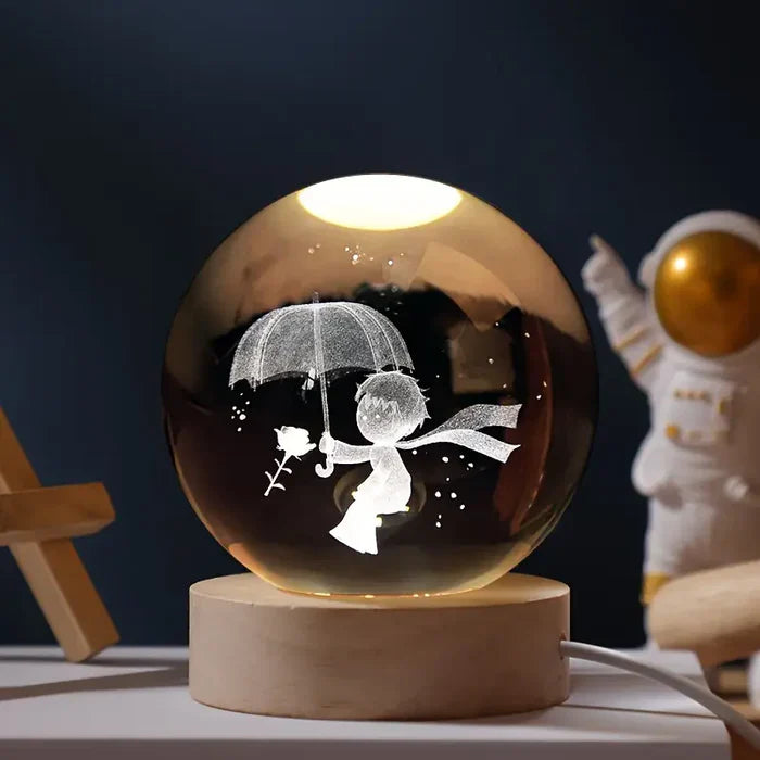 3D crystal ball LED night light product detail