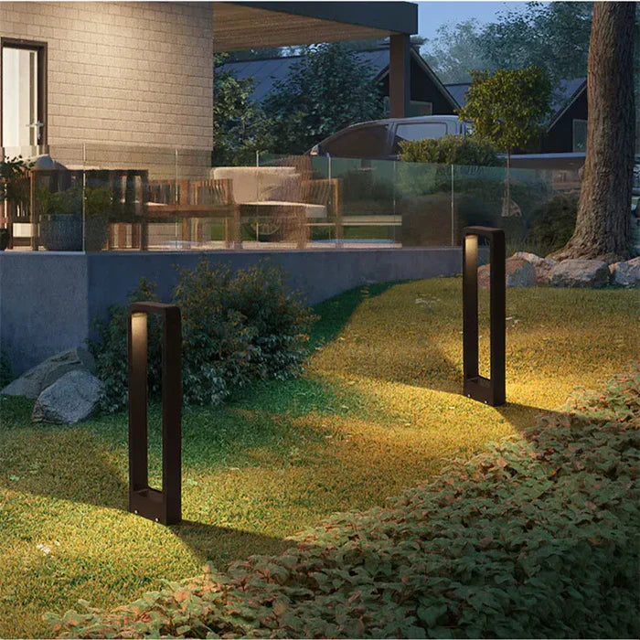 Weatherproof outdoor LED bollard light alternative angle