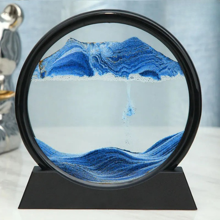 3D moving sand art glass picture alternative angle