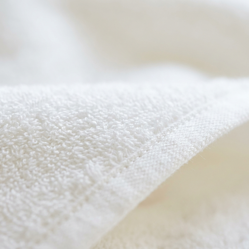 Pure White towel close-up