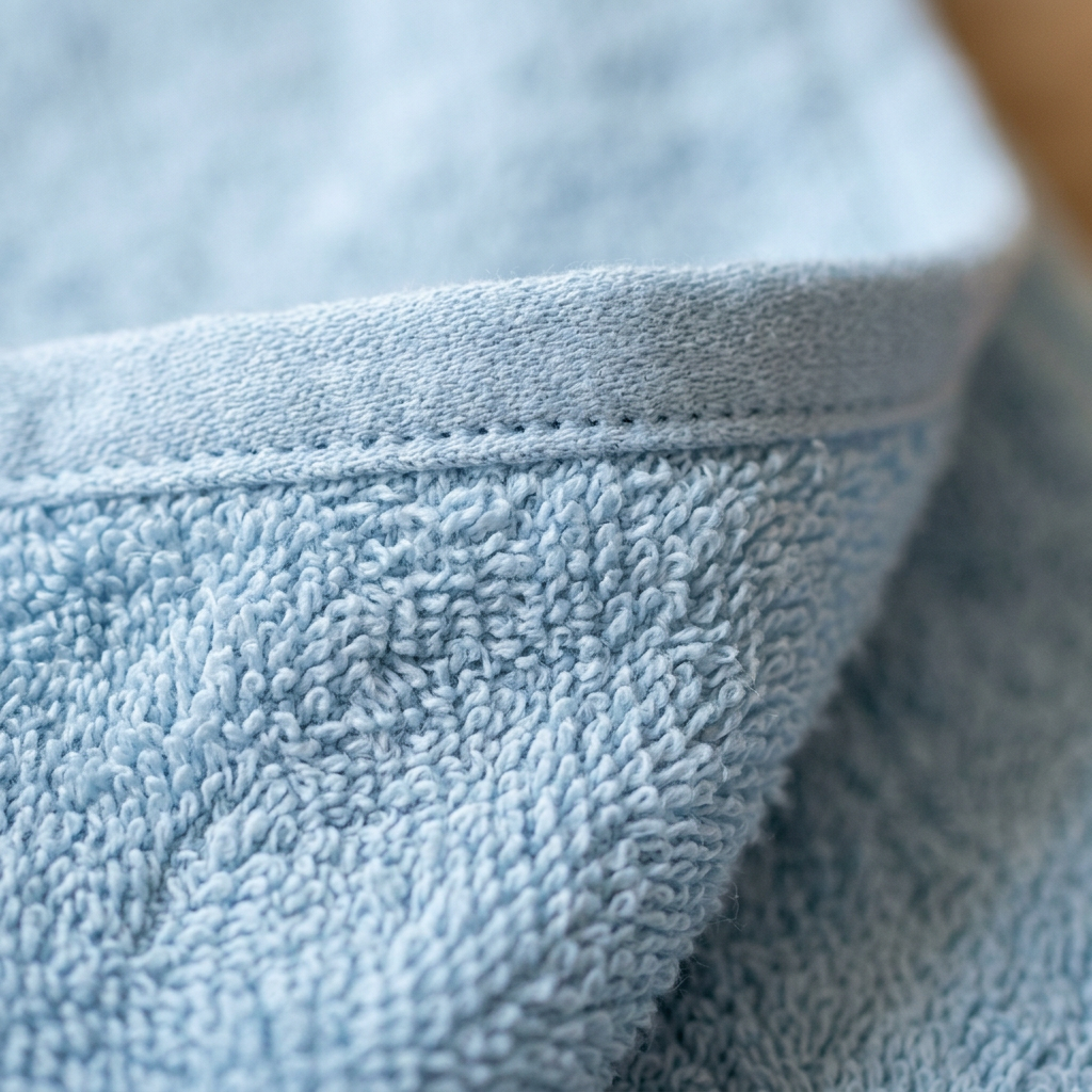 Light Blue towel close-up