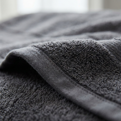 Charcoal Grey towel close-up