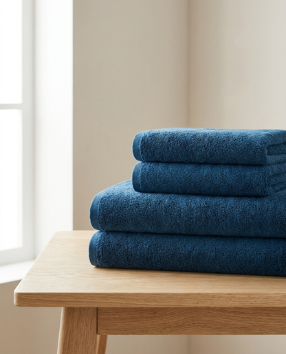 Ocean Blue towel stack