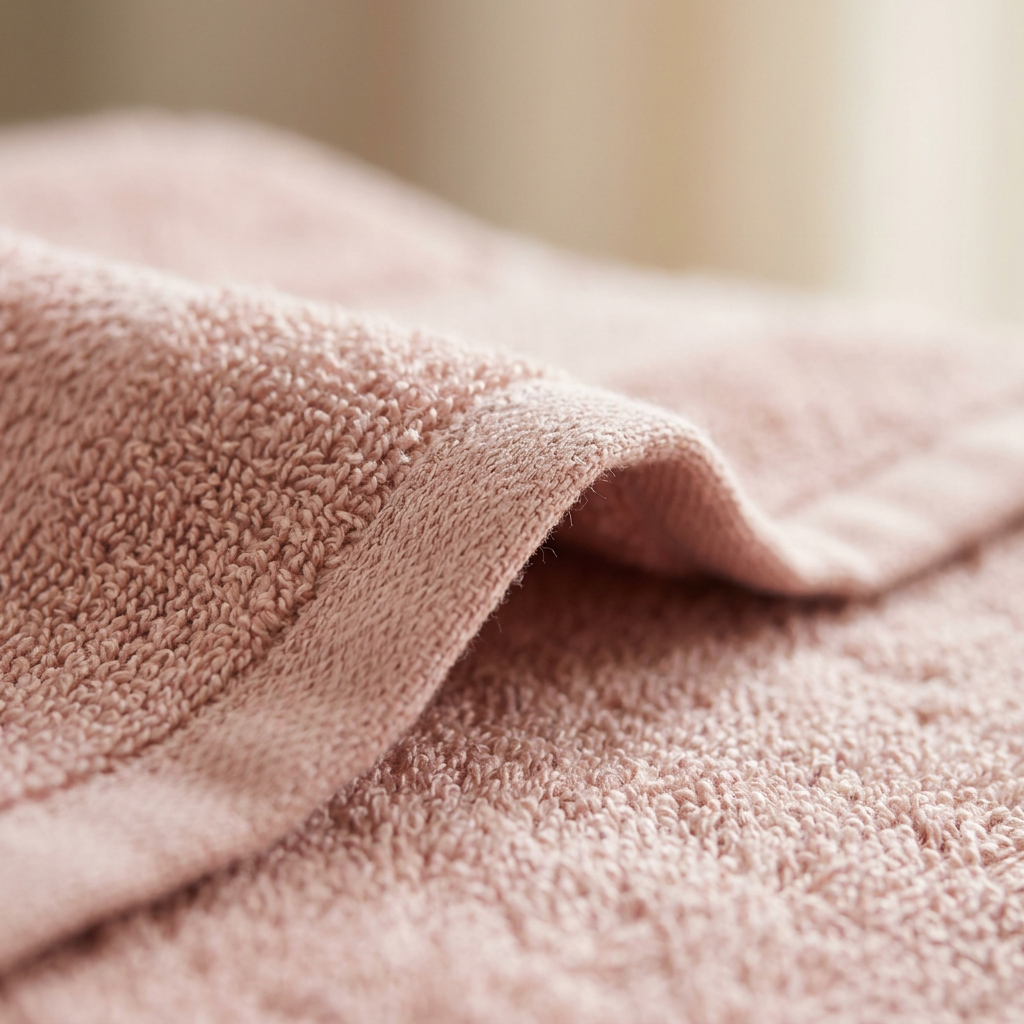 Soft Pink towel close-up