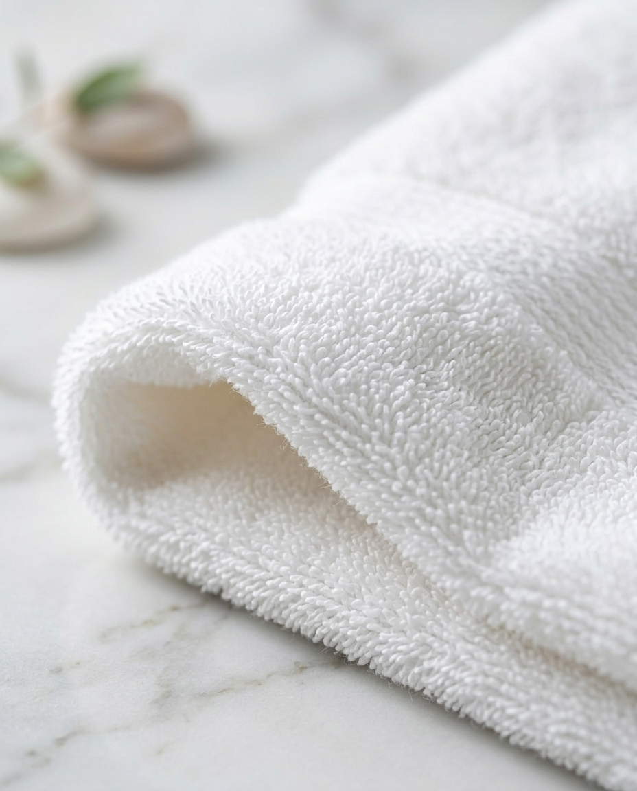 Casa & Cosy Family Towel Bundle — White fabric close-up texture