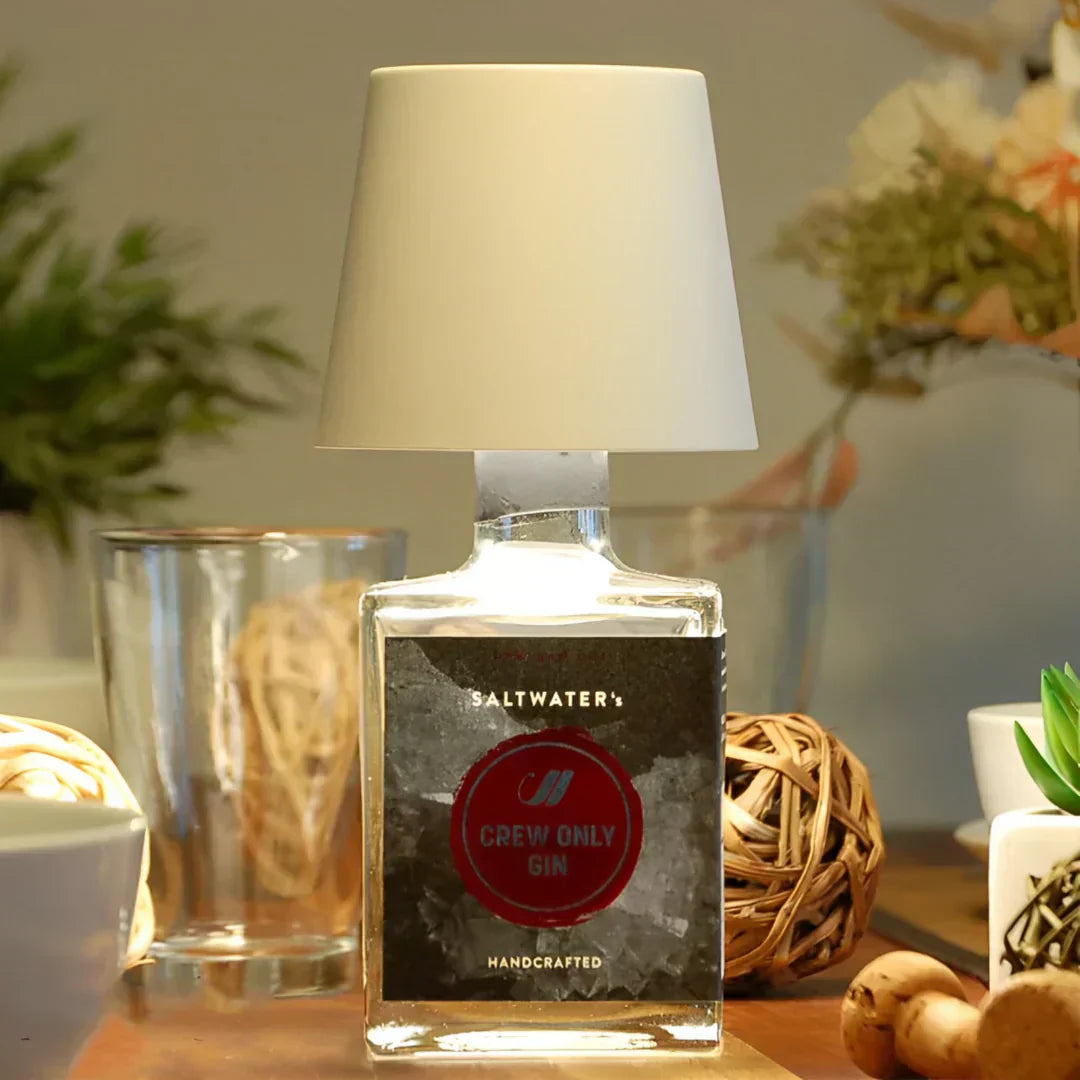 LED bottle lamp, USB rechargeable full product view