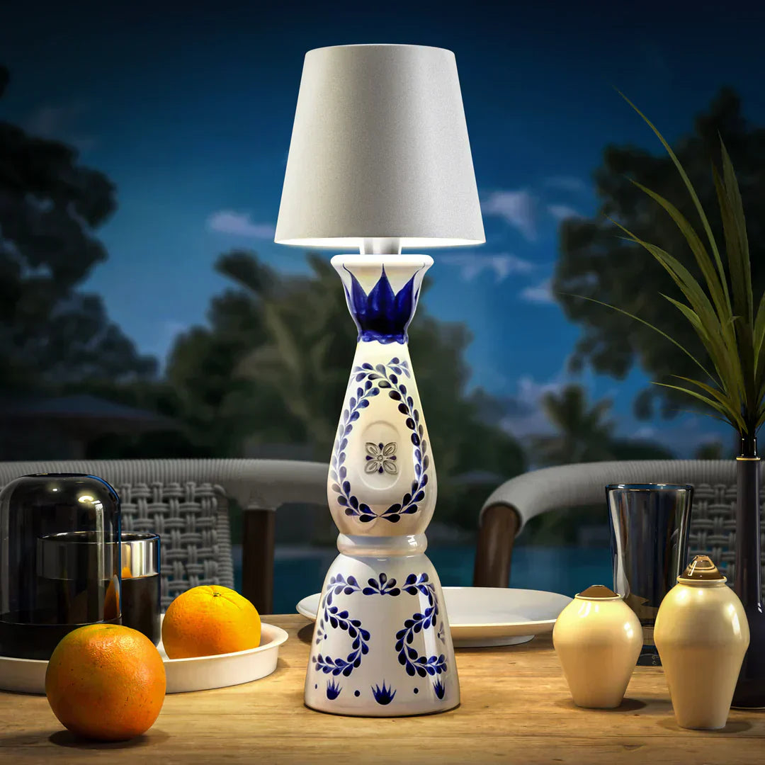 LED bottle lamp, USB rechargeable lifestyle view